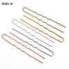 REGELIN 70mm*1.2mm Rohmessing Roségoldfarben Haarnadeln U-Form Leere Fassung für Damen Schmuck Großpackungen 50 Stück/Lot