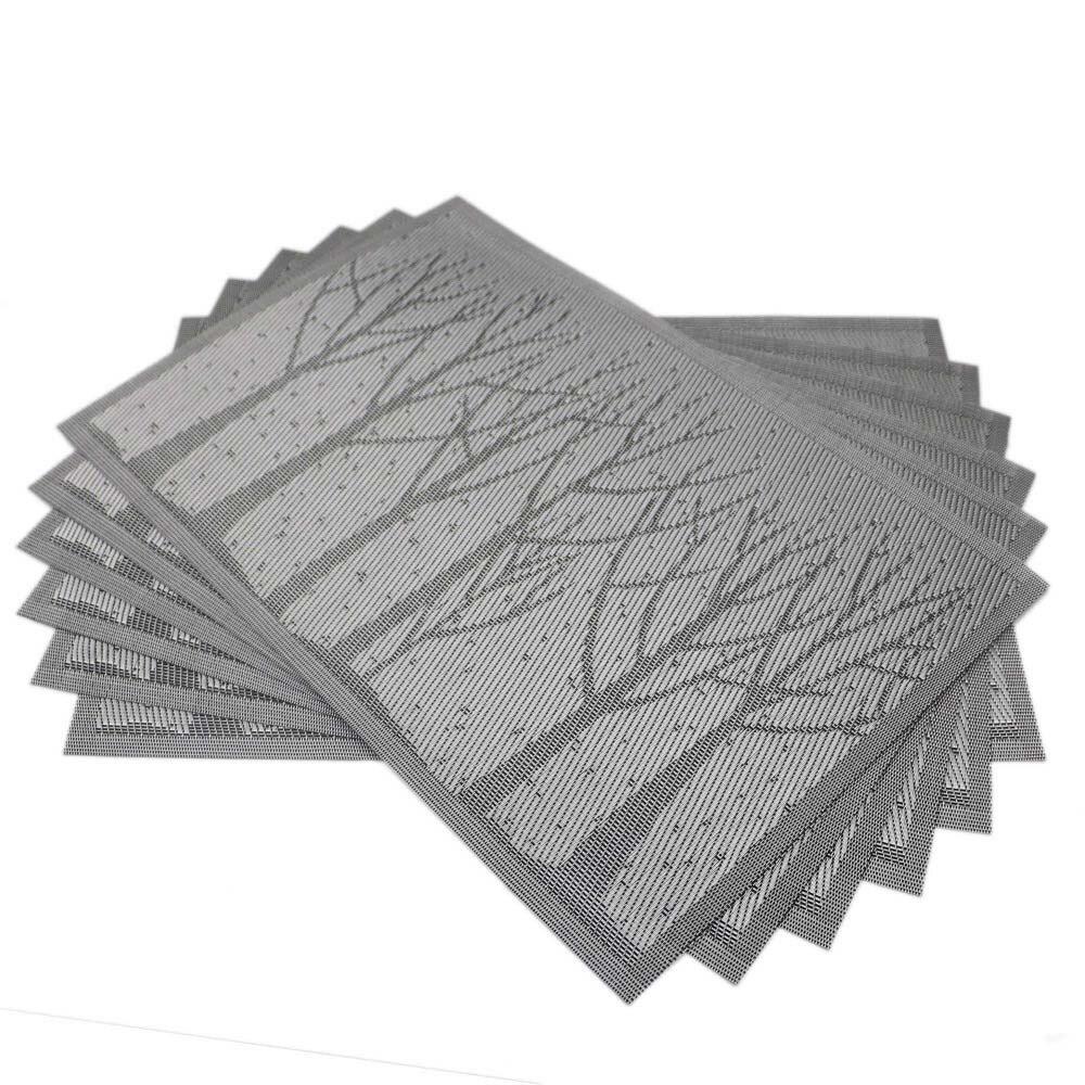 

6 шт./лот, 3 цвета, синие салфетки для ужина с героями мультфильмов, ПВХ коврики для столовых приборов, посуда из лесного дерева, посуда, милые подкладки для кухонного стола серебряный