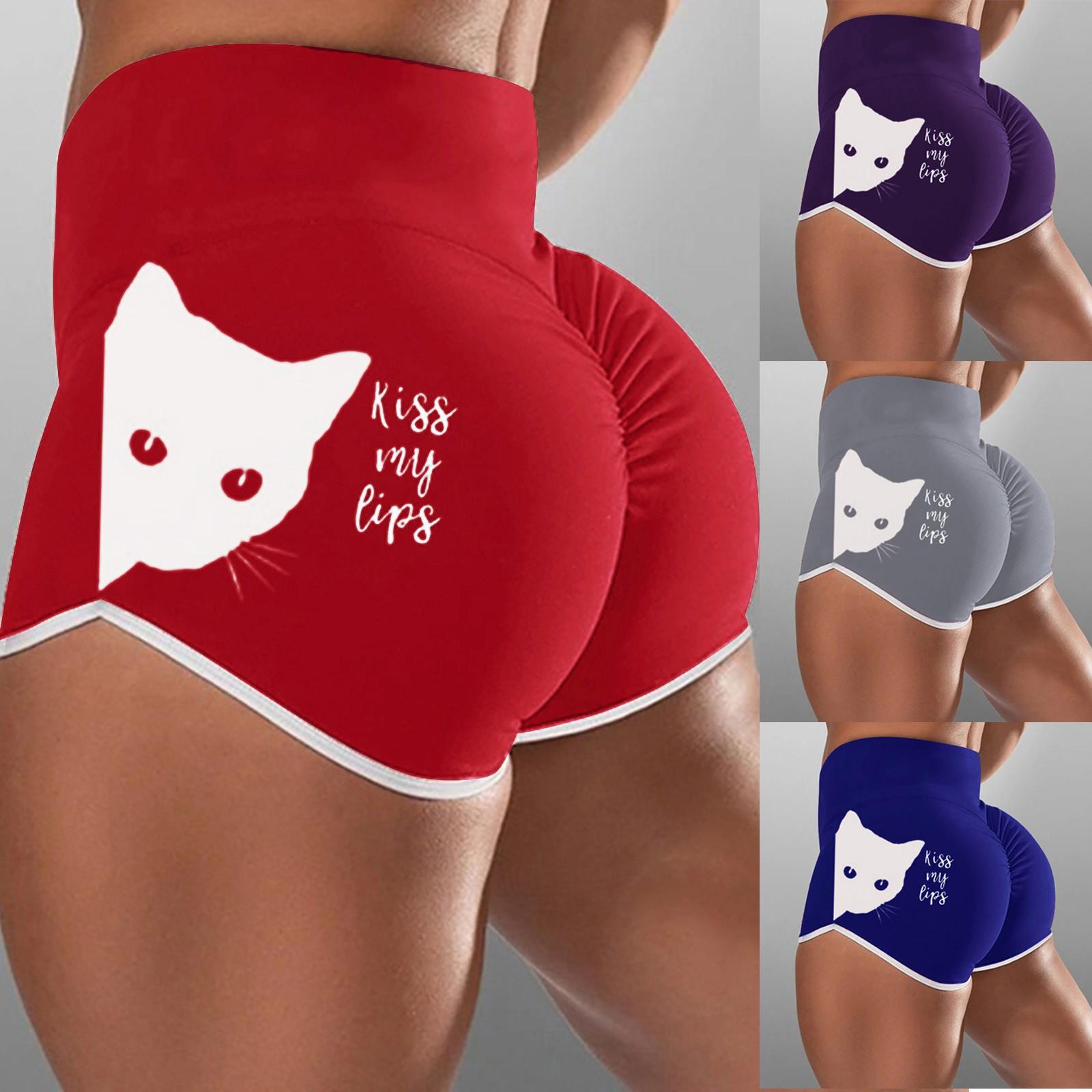 

Женская мода Cat Yoga Бег Тренажерный зал Шорты Леггинсы Спортивные эластичные спортивные брюки