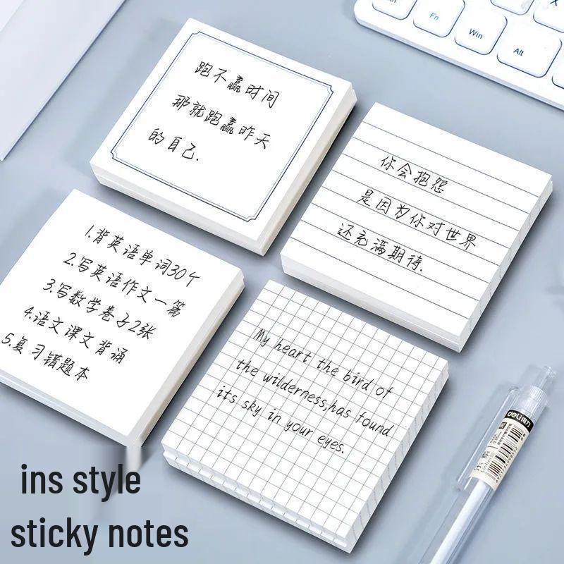 Minimalist Tearable Sticky Notes with Strong Adhesion and Grid Lines for Students