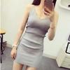 Women Cotton Knit Lace Summer Dress Long Tank Top Vest Casual Sexy Layering Outerwear