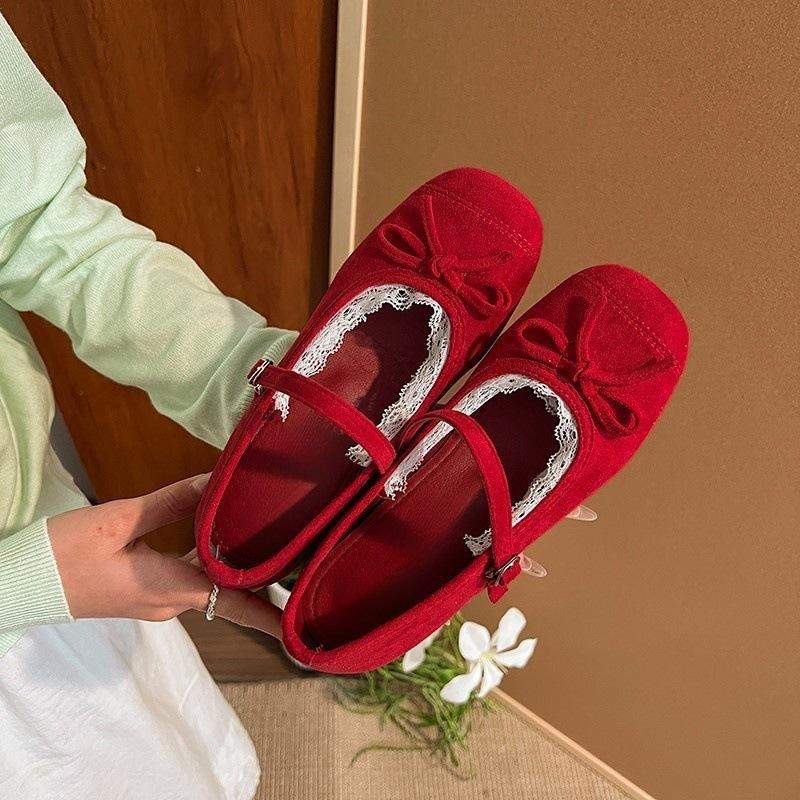 Gentle and Versatile Inner Height Increase, Spring and Summer Soft Sole Retro Mary Jane Shallow Mouth Single Shoes, Elegant Inner Height Increase