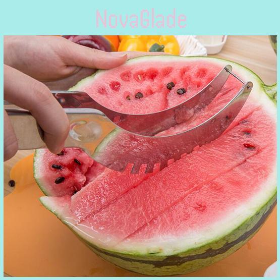Slicer Watermelon Cutter Knife Server Corer Scoop Stainless Steel Carve Tool