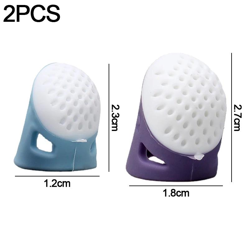 Silicone Thimbles Finger Tips Protector Anti-Slip Finger Covers Hand Cross-stitch Sewing DIY Tools Household Sewing Accessories