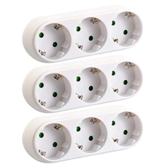 

1/2/3 шт. Адаптеры для розеток, огнестойкие, защита от перенапряжения, компактные расширители розеток, многоштекерные адаптеры 3pcs белый