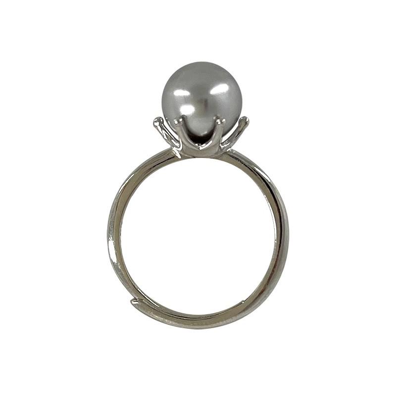 Elegant Pearl French Retro Adjustable Ring for Women - Unique, Luxury Design