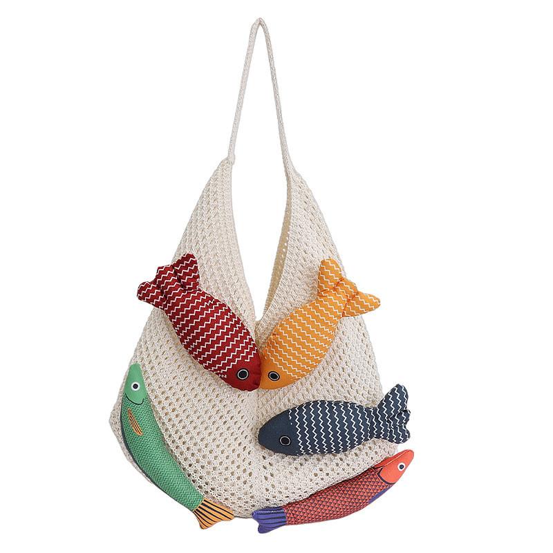 Casual Knitted Shoulder Bag With Spacious Design And Inner Card Pocket For Work And Travel