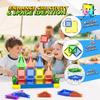 Mini Magnetic Tiles Travel Toddler Toys with Metal Tin Portable STEM Building Kids Toys for 3 4 5 6 7 8+ Years Old Boys & Girls & Birthday Gifts