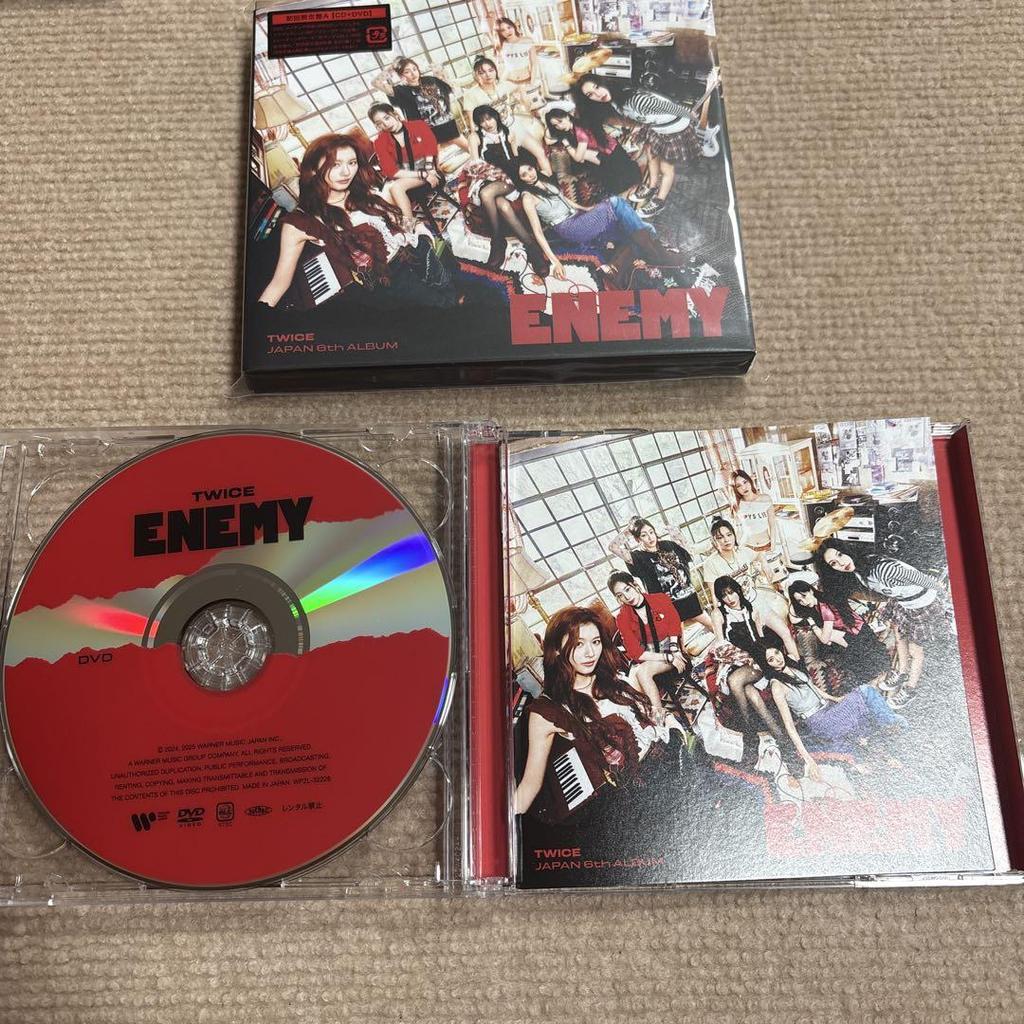 [USED] TWICE Sana ENEMY Trading Card JYP Bonus First Press Limited Edition A Edition Opened DVD