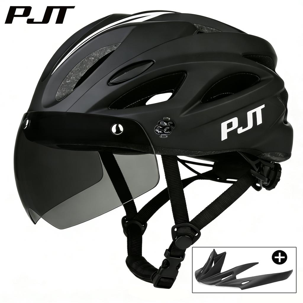 Kask rowerowy 4 w 1 z okularami przeciwsłonecznymi / Daszkiem Bezpieczeństwa Kaski Wielotrybowe noszenie Kask rowerowy Kask rowerowy MTB Dla kobiet Mężczyzn