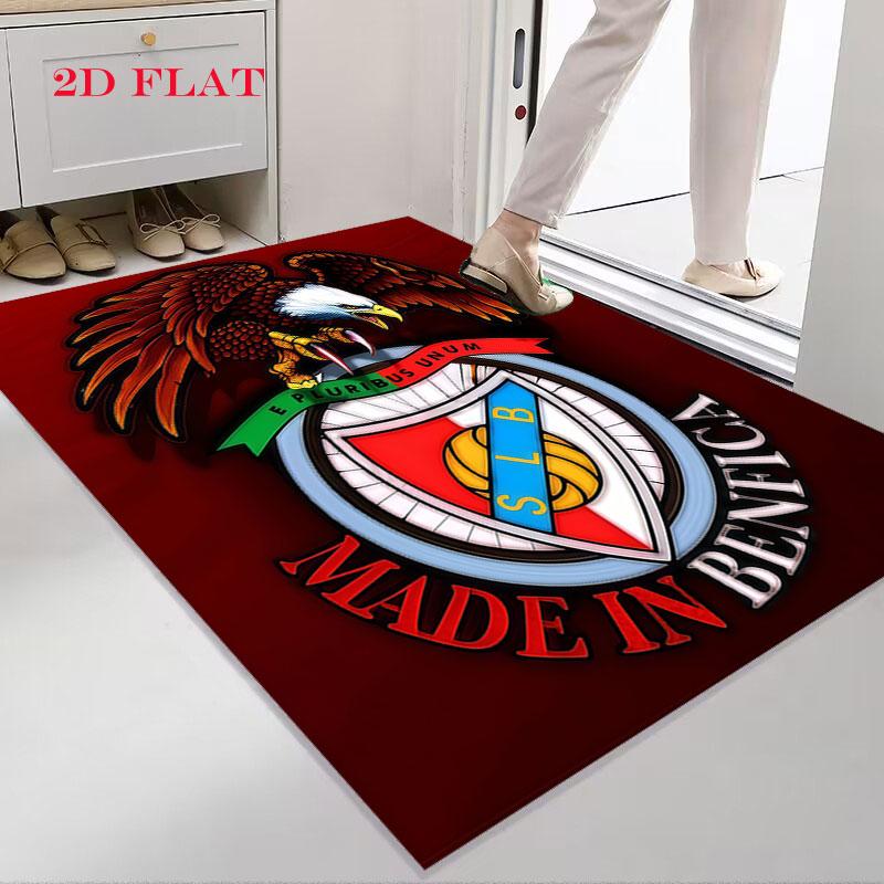 S.L. Tappeto Tappeto Poster Benfica per Soggiorno Camera da Letto Casa Decorazione Divano, Tappetino Antiscivolo per Giochi Bambini