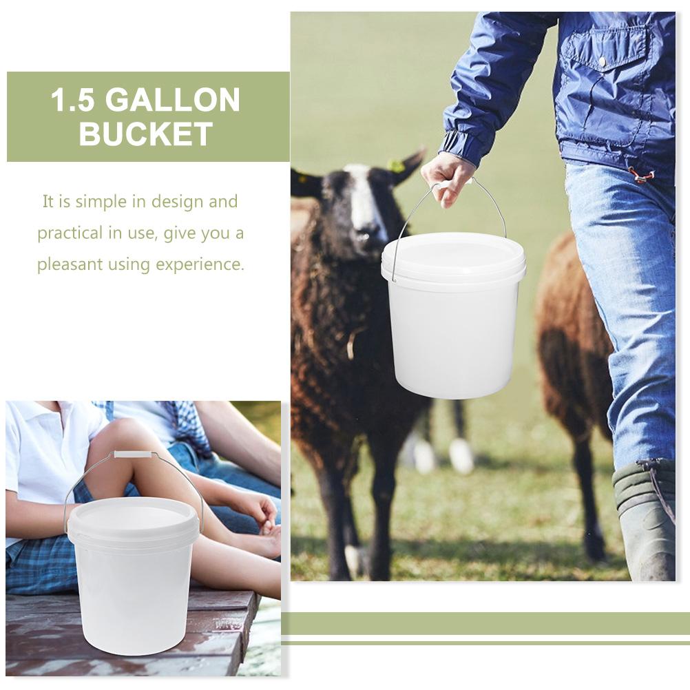 Plastic Pail Paint Pail Container Plastic Bucket All Purpose Pail with Handle and Lid 15 Gallon