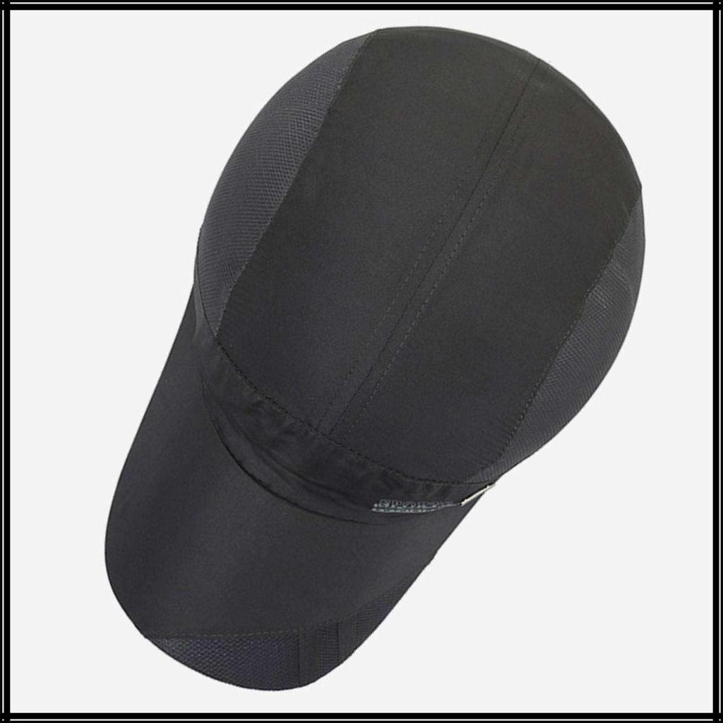 Andningsbar Sportkeps Nätlöpare Keps Enkel CZ765 [Vit Tand] Herr Dam (Mörkgrå)