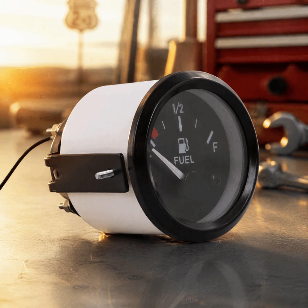 LED Backlight Fuel Level Gauge Black Boat Fuel Gauge Waterproof Fuel Tank Meter Truck