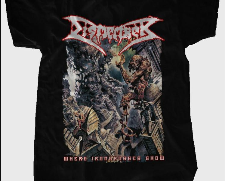 Dismember Where Ironcrosses Grow New Album Tour Concert Black Men T-shirt F021 Unisex T-Shirt XXXL