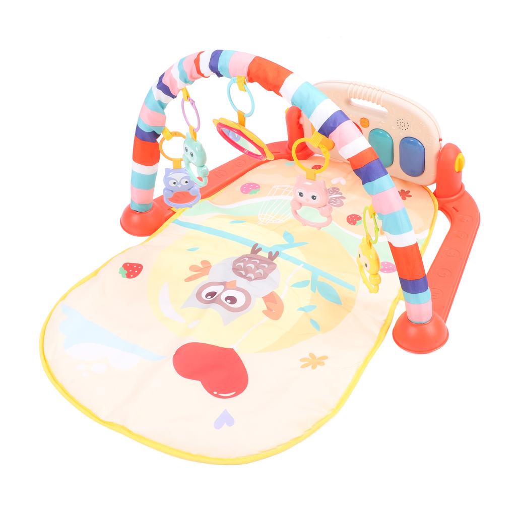 Baby Gym Play Mat with Light Music Battery Powered Musical Learning Toy Pendant Toys Tummy Time