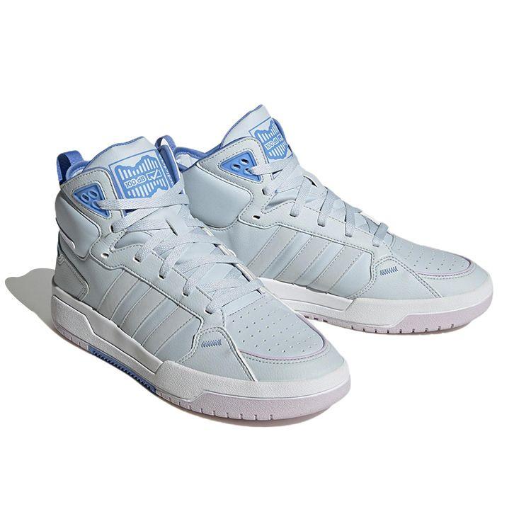 Adidas Neo 100Db Non-Slip Wear-Resistant Lightweight Mid-Top Skate Shoes Unisex Skate Shoes Gray Blue GZ2585