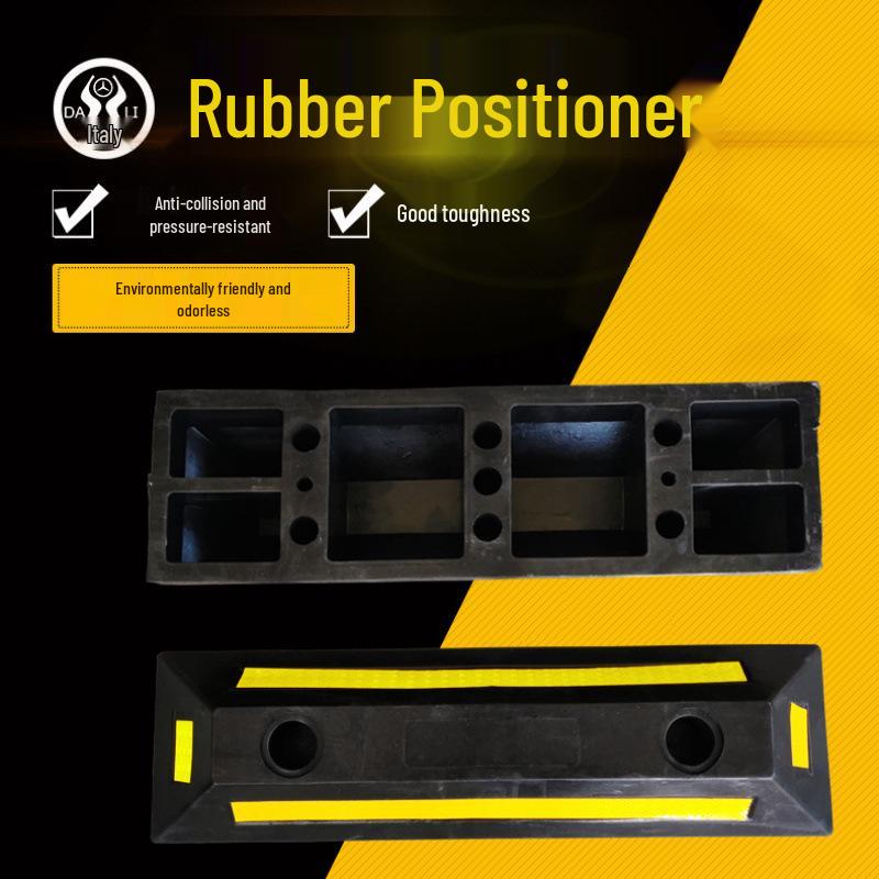 Steel Wheel Chock: Anti-Slip Rubber Positioner for Garage & Parking Lot