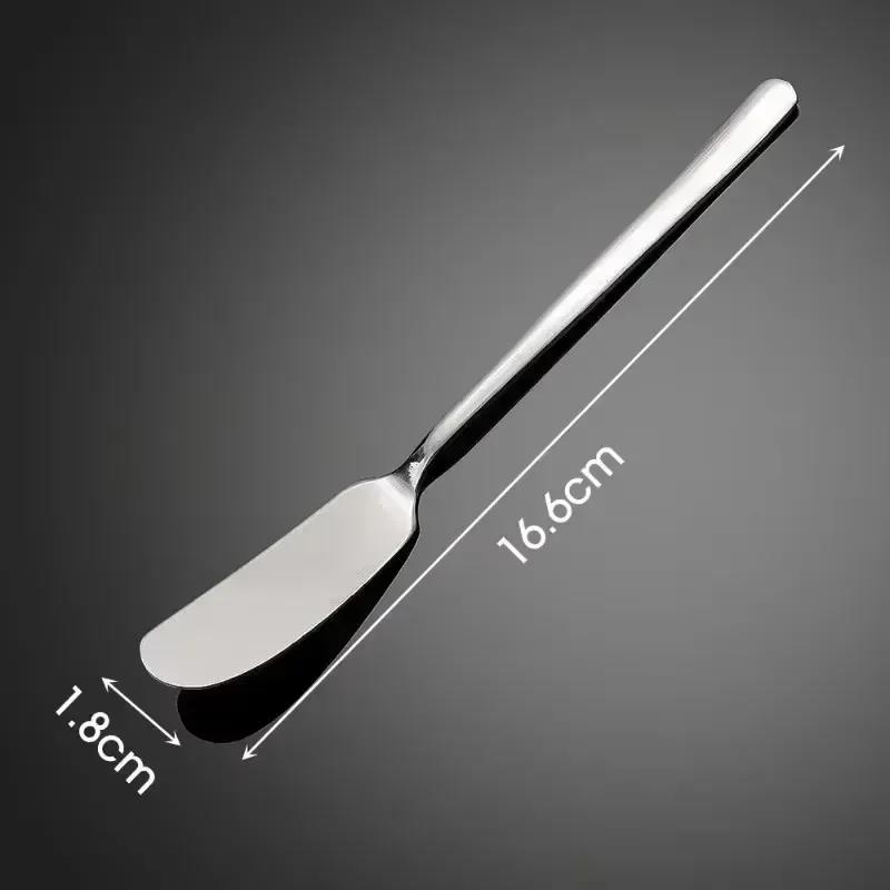 10/1pcs Stainless Steel Long Handle Butter Cheese Bread Jam Cutter Spreaders Spoons Western Food Tableware Kitchen Gadgets 6