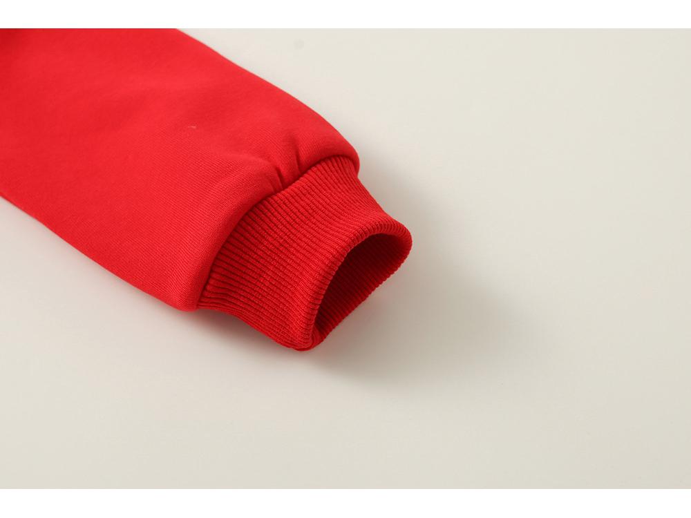 Festive Kids' Red New Year Thickened Pullover Hoodie