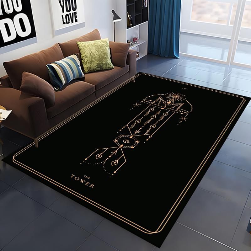 15 Size Tarot Printed Carpet for Living Room Home Decor Large Area Rug Bedroom Floor Rug Non-slip Easy Washable Mat  Floor Mats