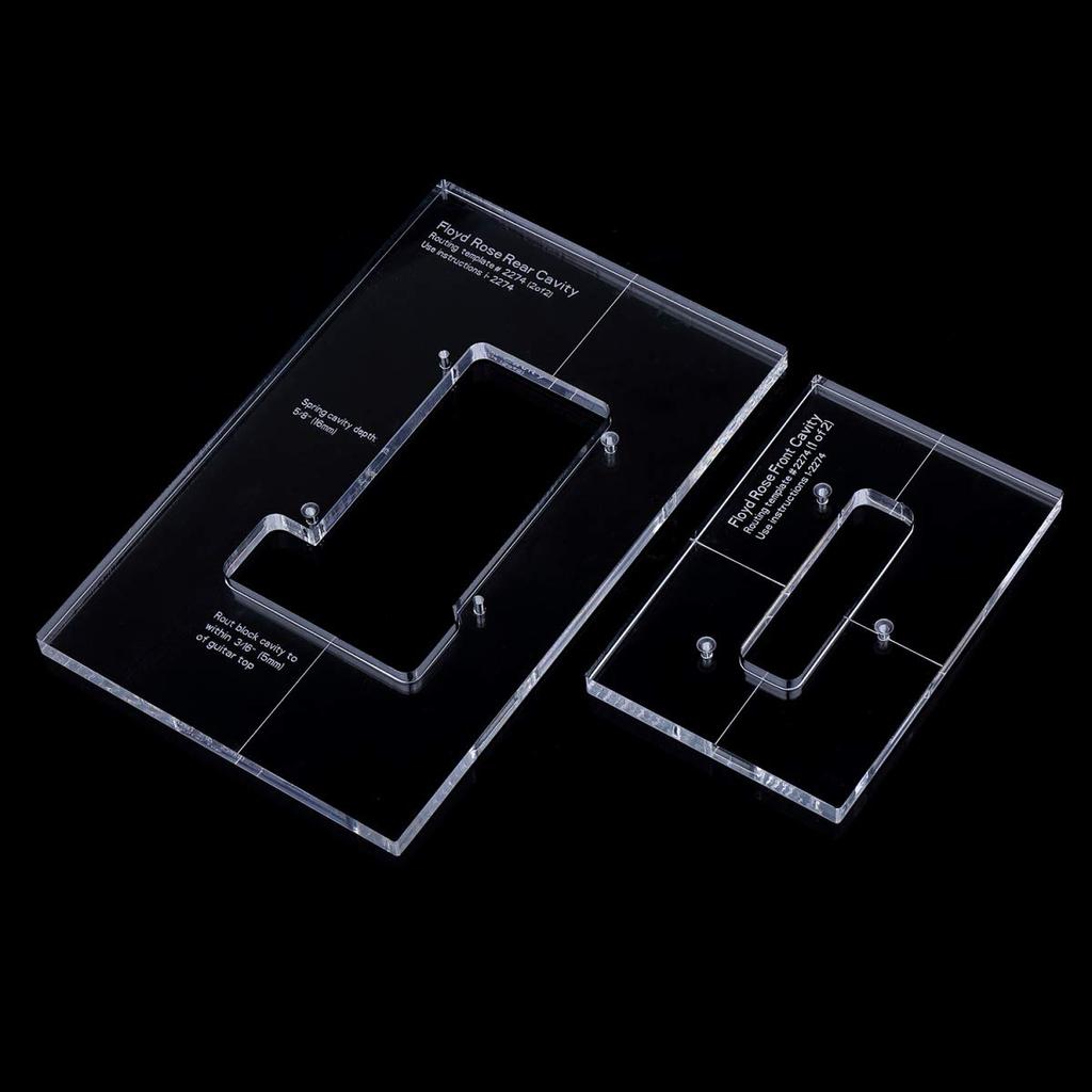 Musiclily Pro CNC Accurate Acrylic Floyd Rose Guitar Tremolo Bridge Template Set