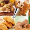 16 Pcs Cannoli Tubes Stainless Steel Cream Horn Molds Non-Stick Cannoli Forms Conical Tube Cone Dessert Pastry Roll Baking  Mold