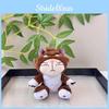 Cartoon Lucifer Cuddly Cat Plush Keychain Fun Gray Pink Brown Bag Charm Pendant