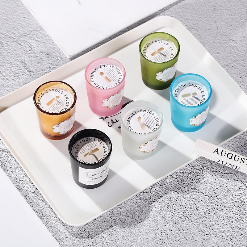 Stained Glass Cup Soy Wax Aromatherapy Candles Wedding Souvenir Fragrance Candles