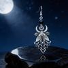 Moon Themed Statement Earrings For Women With Electroplated Gothic Design