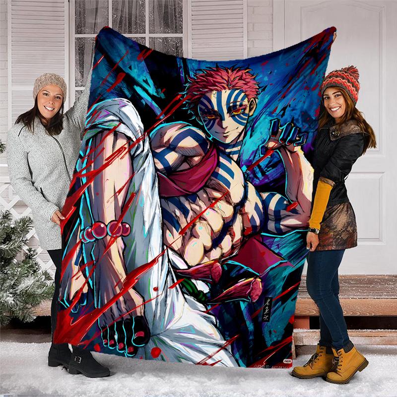 1pc Akaza (4) Theme Blanket - Digital Print, Polyester, Cozy for All Seasons, Perfect for Outdoor, and Travel