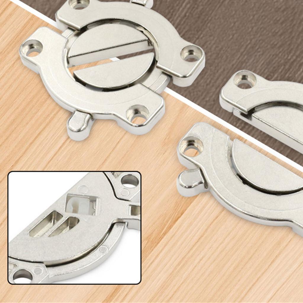 2Pieces Practical Swivels Latches Table Top Connectors Home Accessory Portable for Household and Office Daily Use