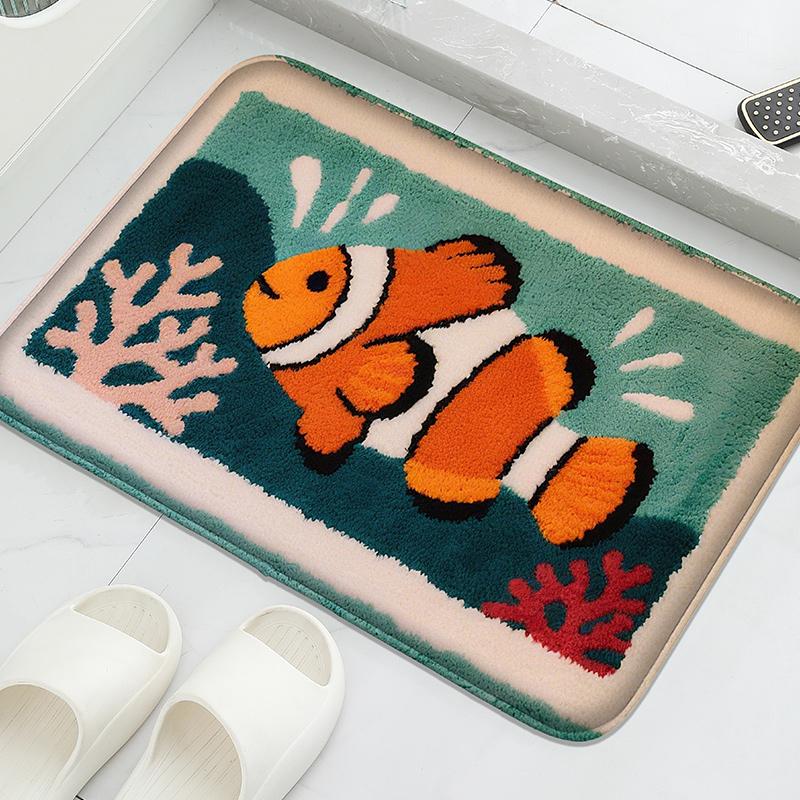 Sommer-Badezimmer-Fußmatte am Meer, saugfähige Fußmatte für die Badewanne, kleiner Teppich für die Duschkabine, Badezimmer-Türvorleger, maschinenwaschbar