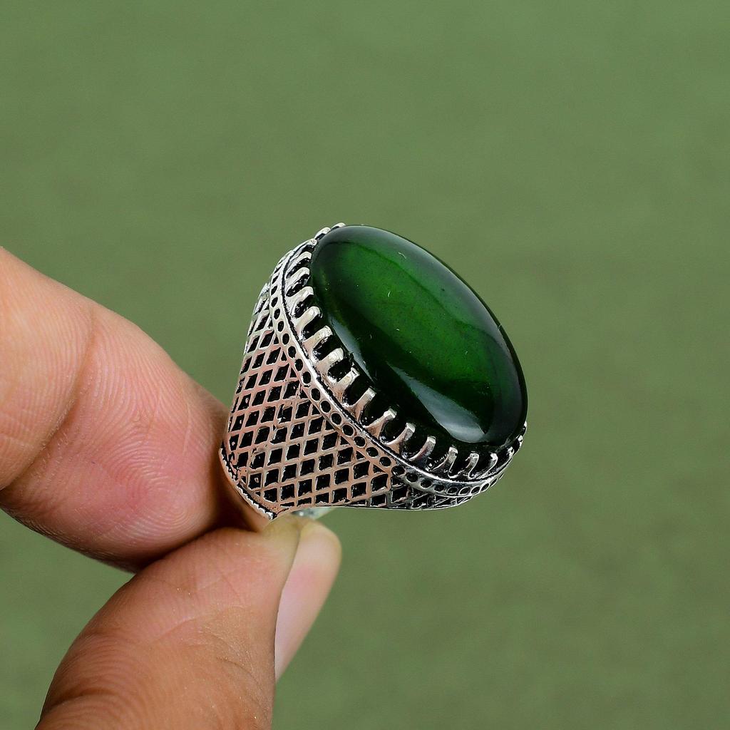 Green Fire Labradorite Ring 925 Sterling Silver Ring Statement Jewelry Gemstone Ring For Gift Handmade Silver Jewelry Available In Ring Size
