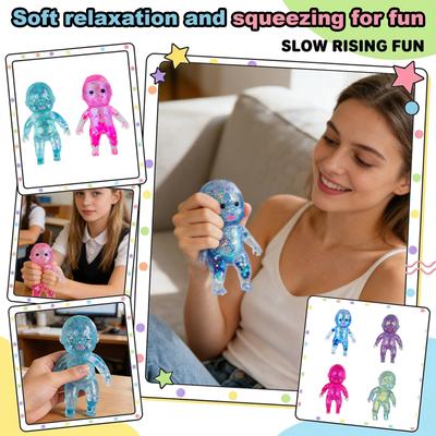 10cm Glitter Toy - Soft Stress Relief Toy For Kids And Adults
