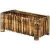 52L Raised Flower Bed Wooden Rectangular Planter Container Box Herb Pot Flower Pot 78L x 35W x 30H (cm)