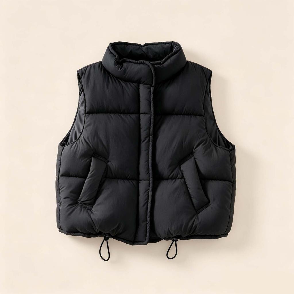 Children's Candy Color Sleeveless Vest with Warm Wide Shoulder Design for Outdoor Wear