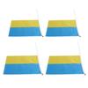 10 Sets Ukraine Handheld Flaggen Polyester Lichtbeständig Mini Leichte Ukraine Handheld Stick