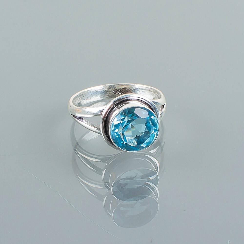 Natural Sky Blue Topaz Gemstone 925 Sterling Silver Jewelry Handmade Boho Ring RR-11-7