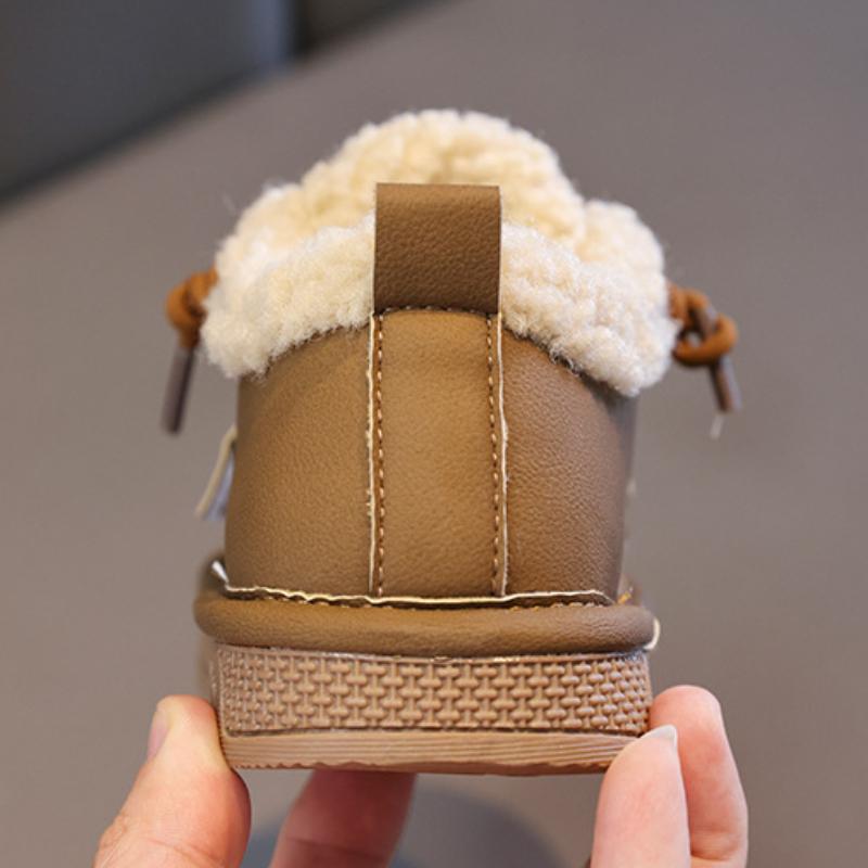 2024 Winter Neue Mädchenschuhe Verdicken Warme Kinder Schneestiefel Rutschfeste Kinder Baumwollschuhe Mode Plüsch Freizeitschuhe