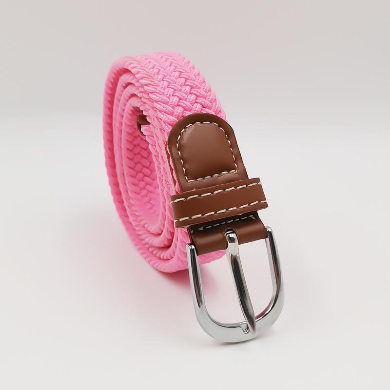 Men and Women Pin Buckle Canvas Belts, Thin Elastic Elastic Belts, Young Students Knitted Canvas Belts