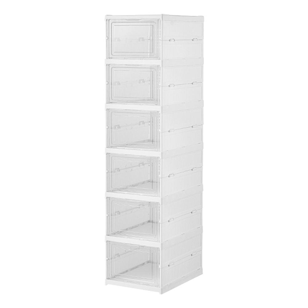 

6-Tier/9 Tiers Foldable Folding Shoe Cabinet Collapsible Shoe Shelf Cabinet with Lid Space Saving Shoe Rack for Closet Entryway
