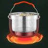 Stainless Steel Kitchen Steam Basket Pressure Cooker Anti-Scald Steamer Multi-Function Fruit Cleaning Basket Accessories