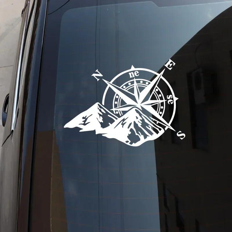 Auto Außendekoration Gestanzte Vinyl-Aufkleber verschiedener Größen für Kompass Windrose Wasserdichte Autodeko Abdeckung Kratzschutzaufkleber