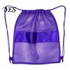 Transparent Swim Bag Mesh Sports Drawstring Backpack Bag, Breathable Gear Sack, Waterproof Equipment Carrier Quick Dry Net Beach for Swimming