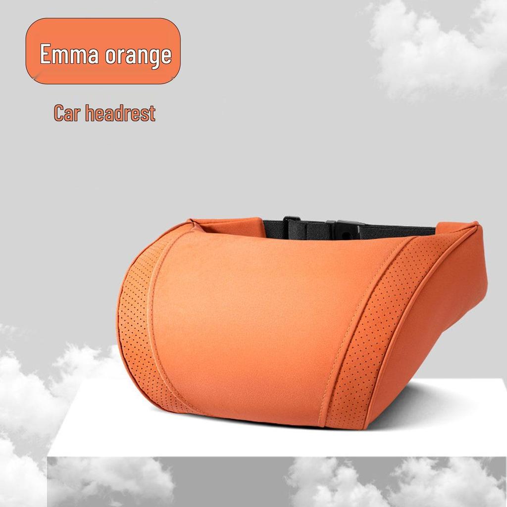 Luxury Leather Velvet Car Neck Pillow & Lumbar Support - Ideal for Drivers