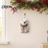 2D Acrylic Holiday Pendant Christmas Animal Ornaments, Cute Flat Hanging Decorative Festival Ornament Decoration for Xmas Tree, Winter Party,