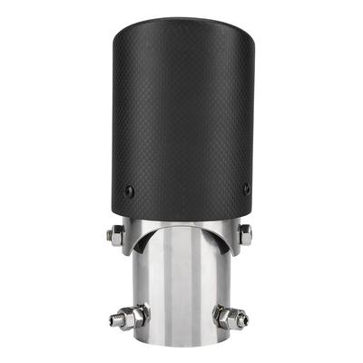 Carbon Fiber Style Car Adjustable Single Outlet Exhaust Pipe Muffler Tip Tail Throat 63 89mm