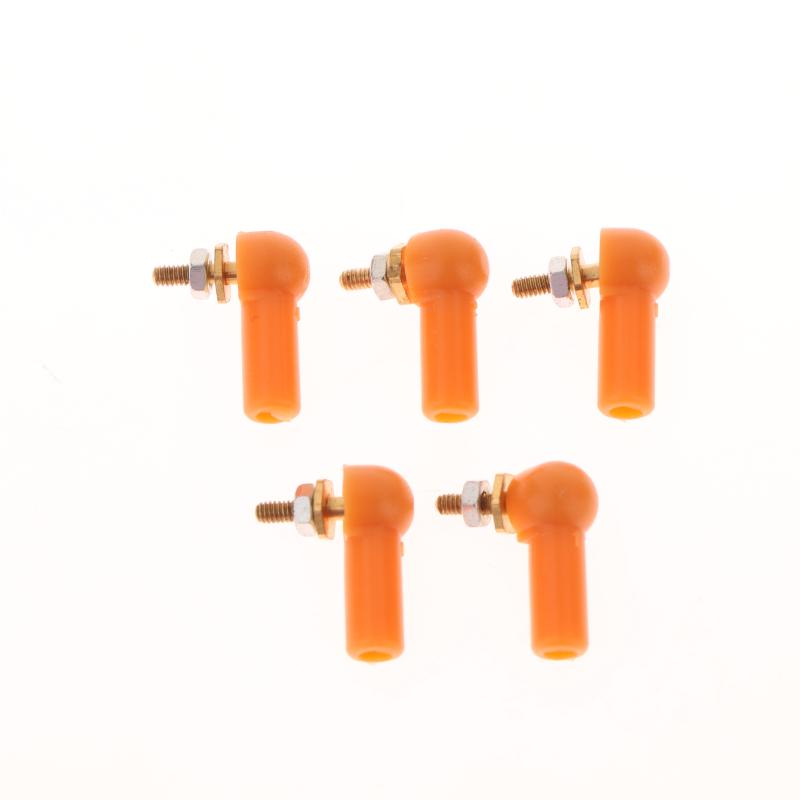2/5Pcs L16/17Mm Rod End M2 M3 Ball Joint 2/3Mm Black Linkage Rod Ball Head Connector For Diy Rc Gasoline Boat Servo Spare Parts