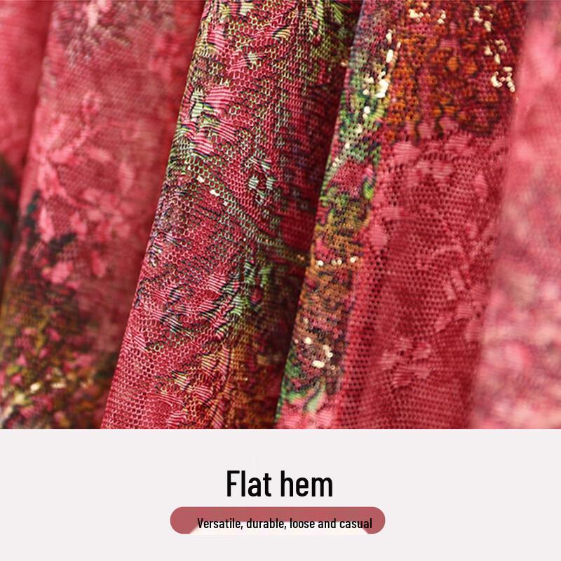 Jianhu Women's Summer Chiffon Short-Sleeve Midi Dress